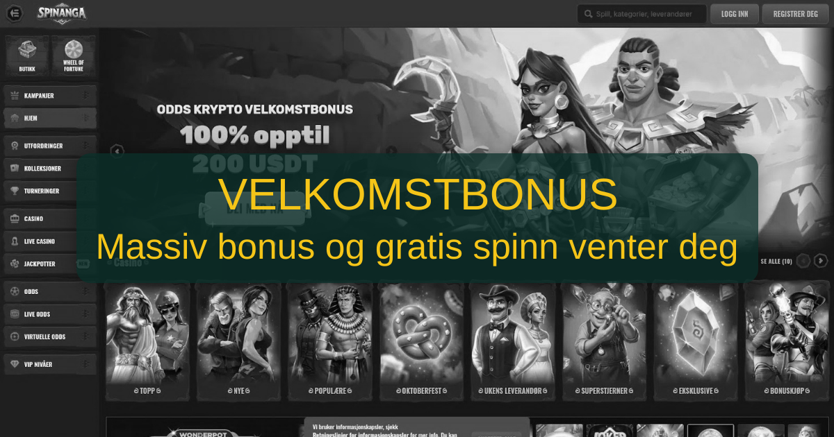 Spinanga Casino: Bonus opptil C$750 | Se den offisielle siden